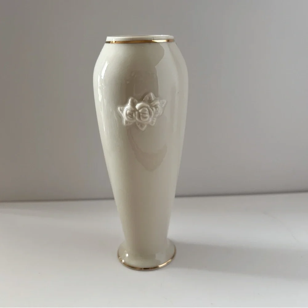 Lenox Porcelain Rose Blossom Bud Vase